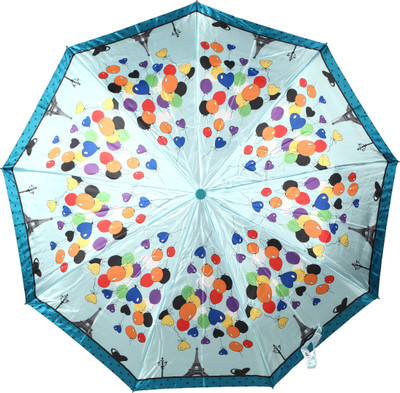 

HOU-DY 3 Fold Auto Open Satin Women Trendy Umbrella(Multicolor)