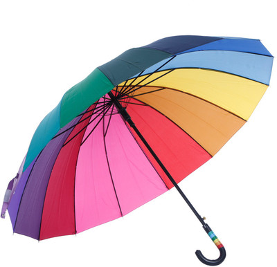 

HOU-DY 16 Colors of Joy Pongee Golf Umbrella(Multicolor)