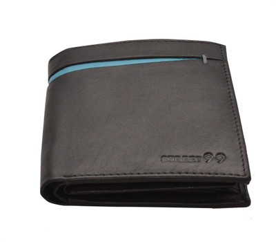

STREET 99 Men Black Genuine Leather Wallet(13 Card Slots)