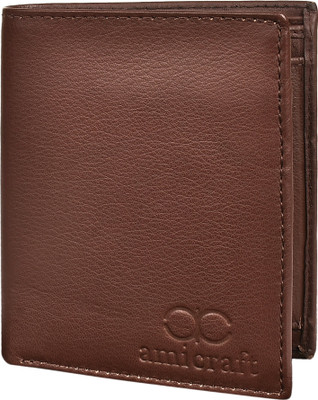 

Amicraft Men Brown Genuine Leather Wallet(8 Card Slots)