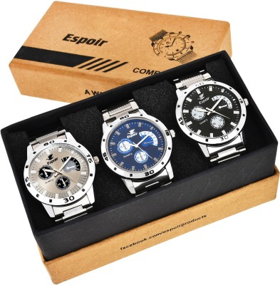 Espoir Combo Espoir ES109P ES109B Chronograph Pattern Watch  - For Men   Watches  (Espoir)