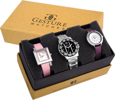 Gesture Pleasant Combo Analog Watch  - For Women   Watches  (Gesture)