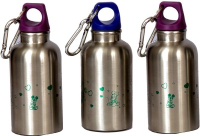 

FULLHOUZ Latest Design 250 ml Water Bottles(Set of 3, Multicolor)