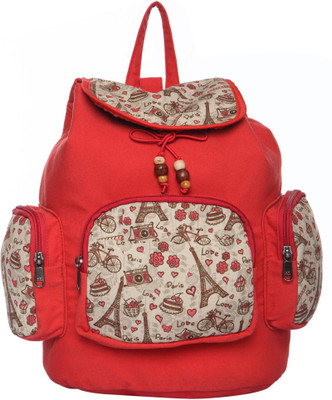 

Impulse Print Paris 20 L Backpack(Multicolor), Red