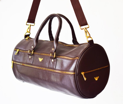 

Zaira Diamond LEATHER BAG Waterproof Multipurpose Bag(Brown, 18 inch)