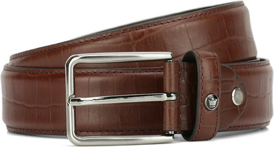 

Louis Philippe Men Black Genuine Leather Belt, Brown