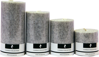 

Snoby Snoby Cinnamons Marble Pillar Candle Set Candle(Grey, Pack of 4)