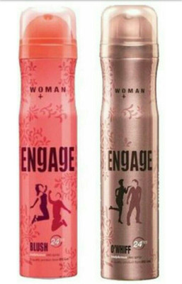 

Engage O'Whiff, Blush) Perfume Body Spray - For Women(300 ml, Pack of 2)