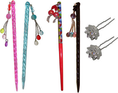 

Sanskruti Combo of Juda Sticks Hair Accessory Set(Multicolor)