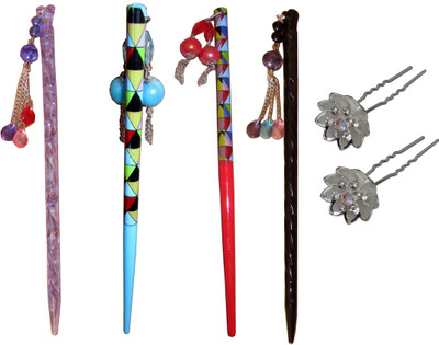 

Takspin Combo of Juda Stticks Hair Accessory Set(Multicolor)
