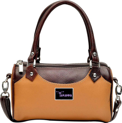 

Tamanna Hand-held Bag(Tan, Brown), Brown;tan