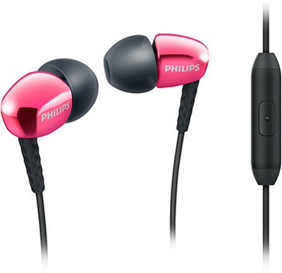 

Philips SHE3905PK/00 Wired Headset with Mic(Black and Pink, In the Ear)
