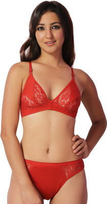 

Ortan Girl's Full Coverage Non Padded Bra(Red