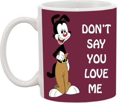 

Ashvah Don’t Say You LOVE ME 731 Ceramic Mug(350 ml), Multicolor