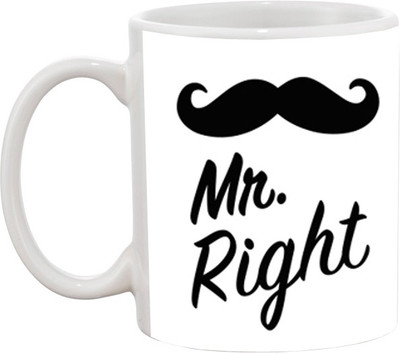 

Ashvah Mug585 Ceramic Mug(350 ml), Multicolor