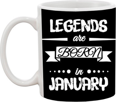 

Ashvah Legends are Born in January 715 Ceramic Mug(350 ml), Multicolor