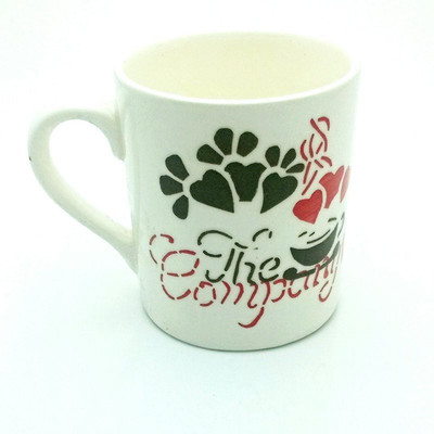 HappyClick The Company Design Ceramic Mug(300 ml, Pack of 2), Multicolor