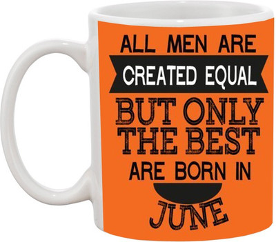 

Ashvah Born in June 735 Ceramic Mug(350 ml), Multicolor