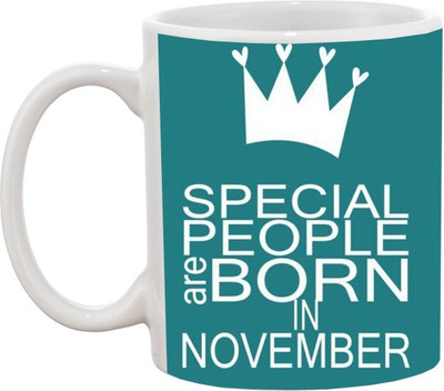 

Ashvah Born in November 723 Ceramic Mug(350 ml), Multicolor