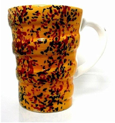 

HappyClick Dual level pattern Ceramic Mug(230 ml), Multicolor