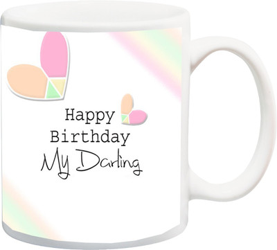 

ME&YOU Gift For Happy Birthday;happy Birthday My Darling Husband/Hubby/wife /wifey Special Hd Printed Ceramic Mug(325 ml), Multicolor