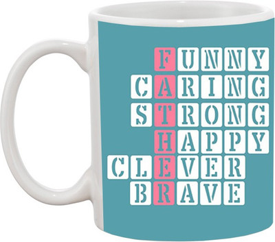 

Ashvah Funny 768 Ceramic Mug(350 ml), Multicolor