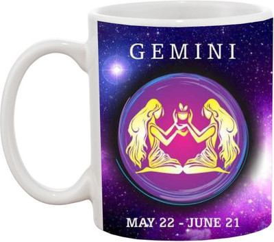 

Ashvah Zemini Zodiac Sign 633 Ceramic Mug(350 ml), Multicolor