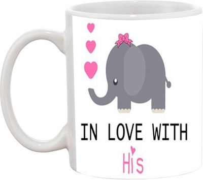 

Ashvah I Love 709 Ceramic Mug(350 ml), Multicolor