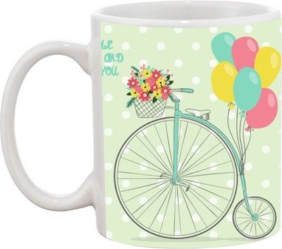 

Ashvah Balloons 712 Ceramic Mug(350 ml), Multicolor