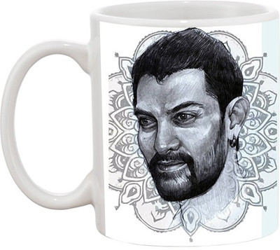 

Ashvah Aamir Khan 749 Ceramic Mug(350 ml), Multicolor