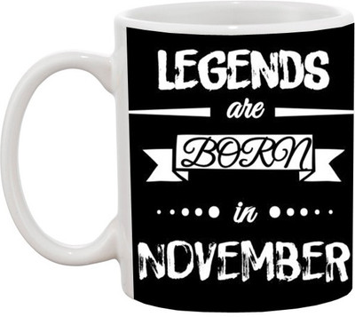 

Ashvah Legends are Born in November 784 Ceramic Mug(350 ml), Multicolor
