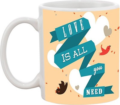 

Ashvah LOVE 769 Ceramic Mug(350 ml), Multicolor