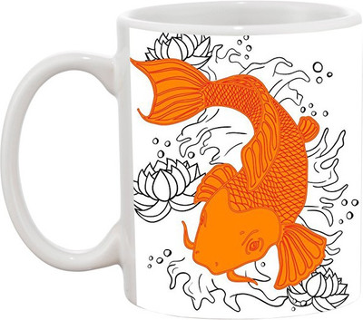 Ashvah Mug762 Ceramic Mug(350 ml), Multicolor