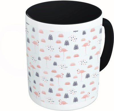 

MiiCreations Printed Two Tone Black And White Swan Pattern Ceramic Mug(325 ml)