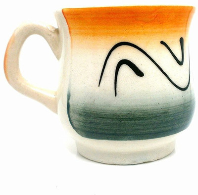 

HappyClick Handled Ceramic Mug(120 ml, Pack of 3), Multicolor