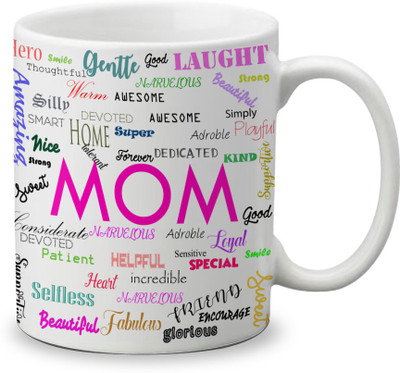 

LOF Gifts For Mummy Mother's Day and Birthday Gifts Mom Maa 325ml Ceramic Mug(325 ml), White