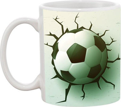 

Ashvah Football 726 Ceramic Mug(350 ml), Multicolor