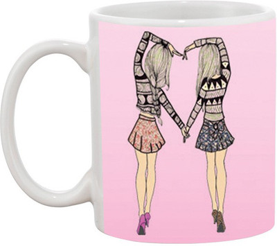 

Ashvah You're My Bestie 575 Ceramic Mug(350 ml), Multicolor