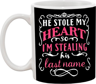 

Ashvah Heart 591 Ceramic Mug(350 ml), Multicolor