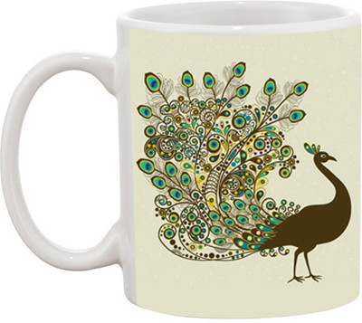 

Ashvah Mug583 Ceramic Mug(350 ml), Multicolor