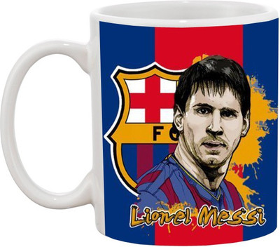 

Ashvah Lionel Messi 743 Ceramic Mug(350 ml), Multicolor