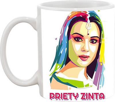 

Ashvah Priety Zinta 764 Ceramic Mug(350 ml), Multicolor