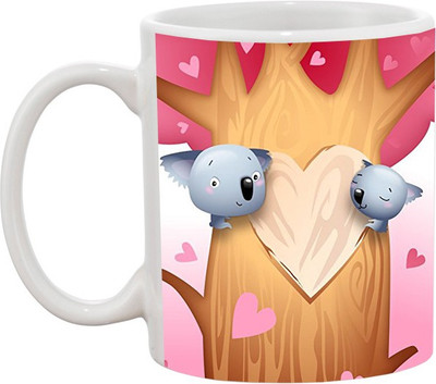 

Ashvah Cartoon 770 Ceramic Mug(350 ml), Multicolor
