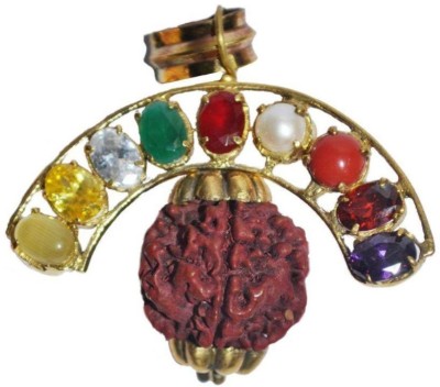 SHIVOHAM Rudrakasha Navaratn Pendants Alloy Locket