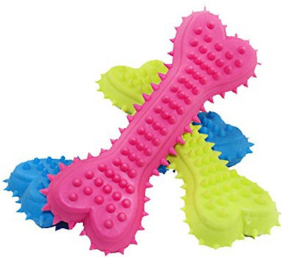 

SRI High Quality Molar Teeth Rubber Spiny Bone Shaped Chew Toy For Puppy & Cats Rubber Squeaky Toy For Dog