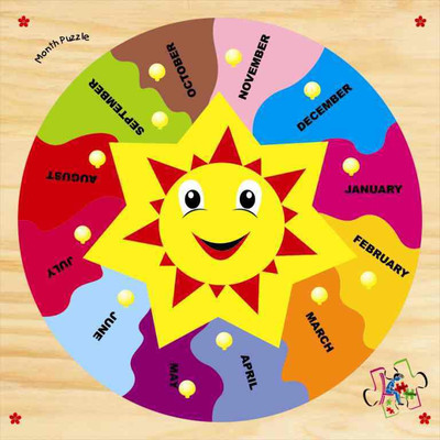 

Kinder Creative MONTH PUZZLE WITH KNOBS(1 Pieces)
