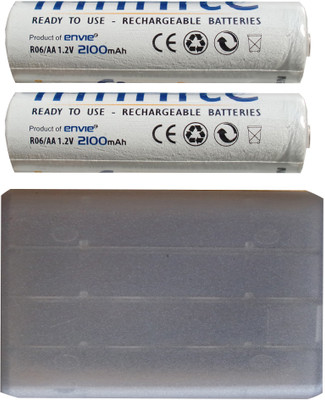 

ENVIE Carry Case (1 Pc.) + AA 2100 mA 1.2 V (2 Pcs.) Ready To Use Rechargeable Ni-MH Battery