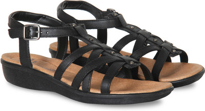 

Clarks Women Black Leather Flats