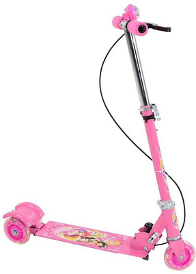 

Tabu 3 Wheeler Foldable Height Adjustable Manual Scooter(Pink)