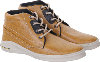 

Quarks Leopard print Boots Casuals For Men(Tan